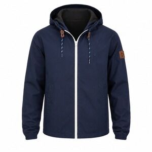 Element Wolfeboro Collection Men's Navy Blue Hooded Heavy Shell Jacket Large